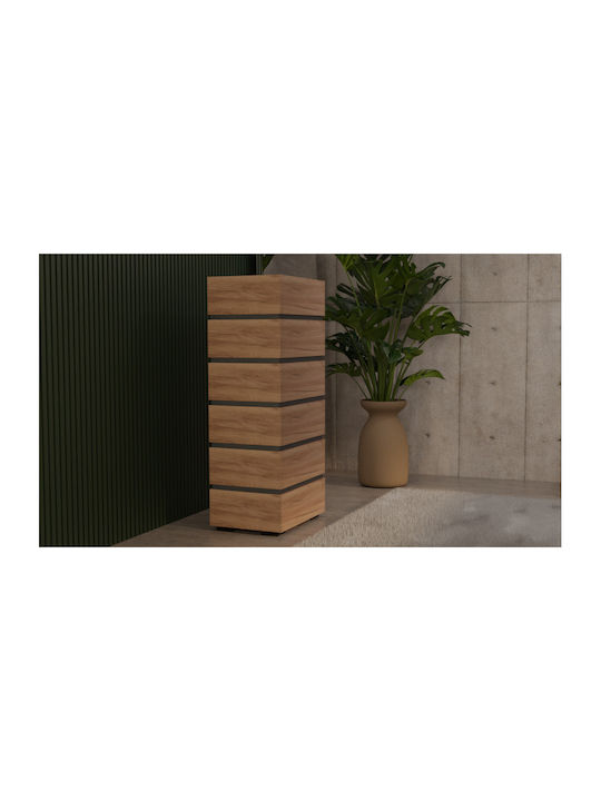 Venus Wooden Chest of Drawers Walnut 60x45x45cm