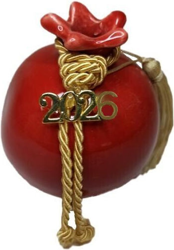 Dream Handmade Настолници Гоури Нар Червен Керамичен 2026 8x8см 1бр