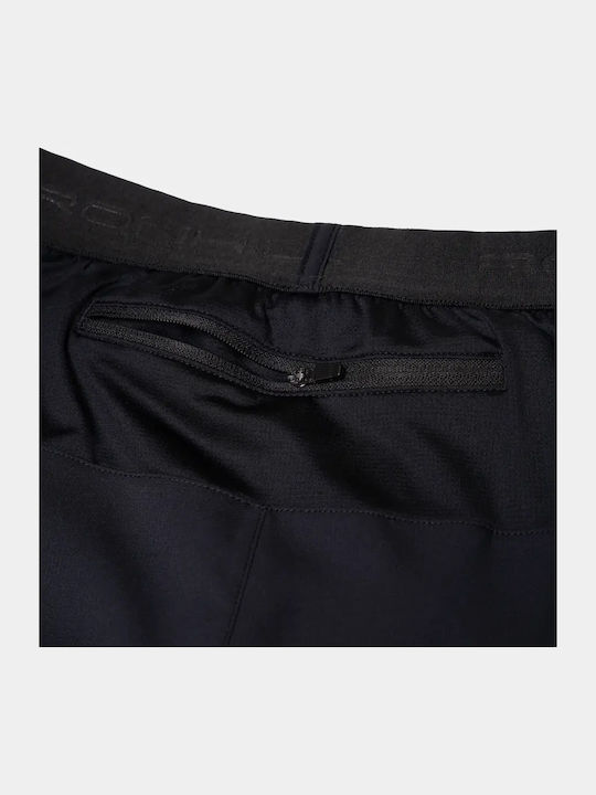Twin 2 in 1 Sports Men's Shorts All Black Black