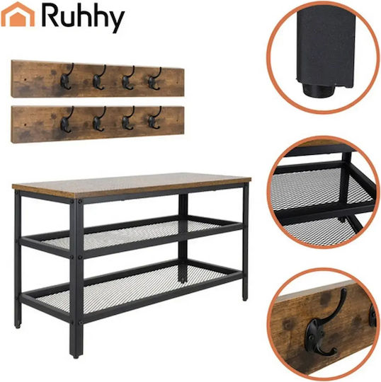 Eingangsmöbel mit Garderobe & Schuhschrank 73x44x30cm