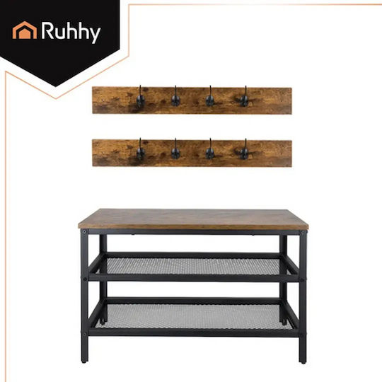 Eingangsmöbel mit Garderobe & Schuhschrank 73x44x30cm