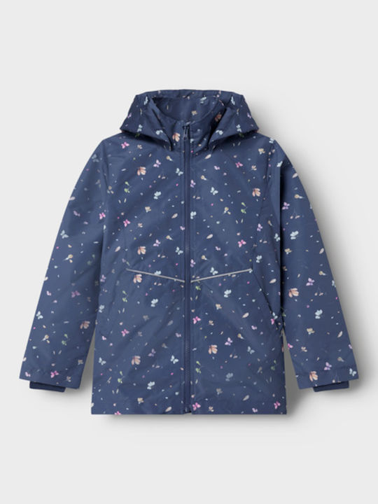 Waterproof Kids' Casual Jacket with Hood Blue