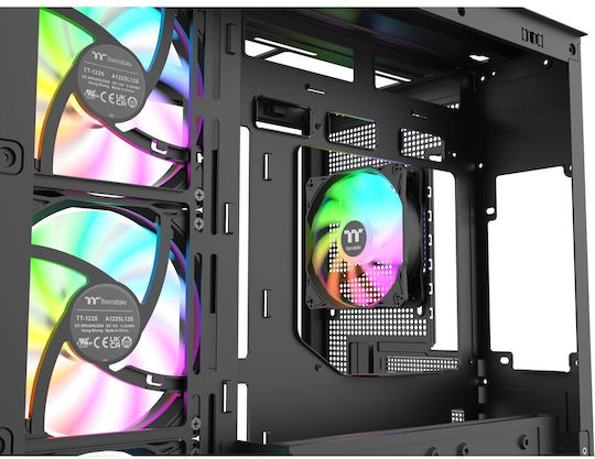 Thermaltake View 380 WS ARGB Gaming Midi Tower Κουτί Υπολογιστή με Πλαϊνό Παράθυρο Μαύρο