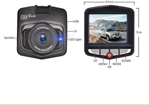 Κάμερα DVR Αυτοκινήτου 1080P με Οθόνη 2.4"