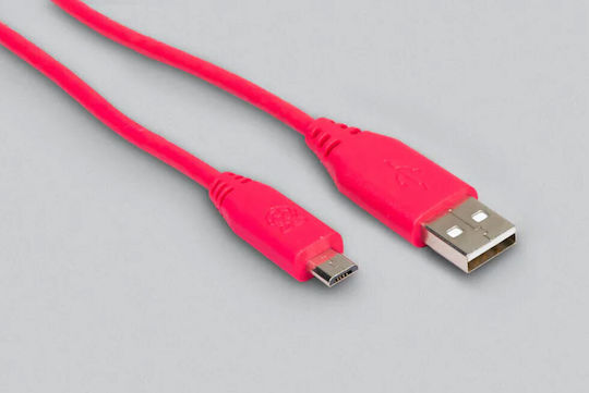 Raspberry Pi Regular USB 2.0 to micro USB Cable Κόκκινο 1m (505656180086) 1τμχ