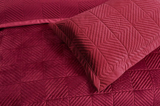 Liolios Home Palmira Κουβερλί Υπέρδιπλο από Πολυεστέρα Burgundy, Μπορντώ 220x240cm