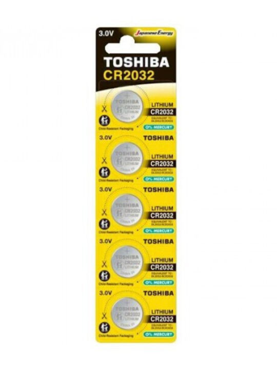 Toshiba Μπαταρίες Λιθίου Ρολογιών CR2032 3V 5τμχ
