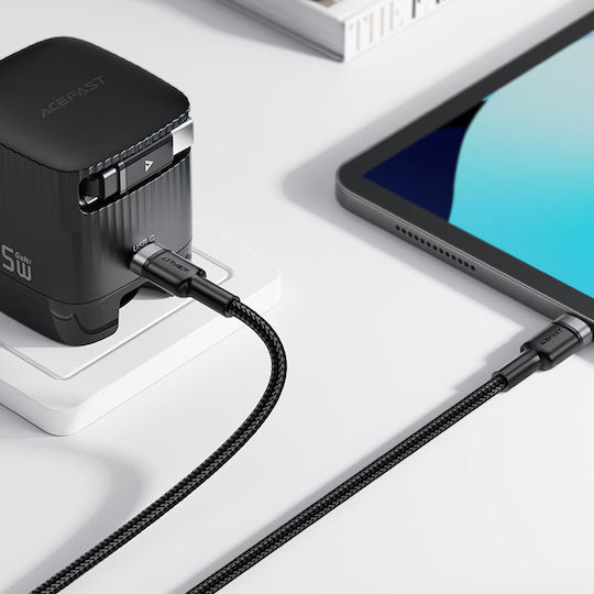 Acefast USB zu Typ-C,TC-TC Kabel 5A Schwarz 1.25m (C22-02)