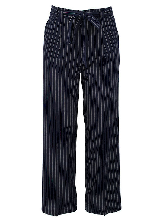 Dama Tesatura Pantaloni Cu dungi Albastru