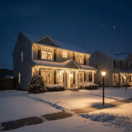 500 Lights LED 22.5m. Warm White type Rain 1pcs