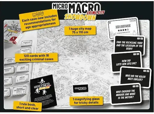 Επιτραπέζιο Παιχνίδι Micromacro: Crime City Showdown για 1-4 Παίκτες 12+ Ετών (EN) Pegasus Spiele