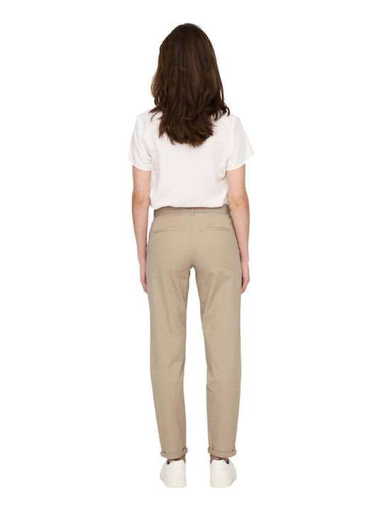 Mw Dama Pantaloni Chino cu Croială Normală Taupe Sand