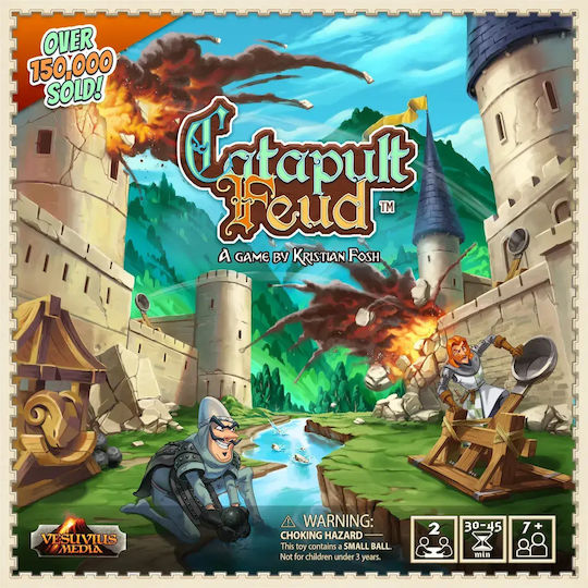 Board Game Catapult Feud for 2 Players 7+ Years Old (EN) Vesuvius Media