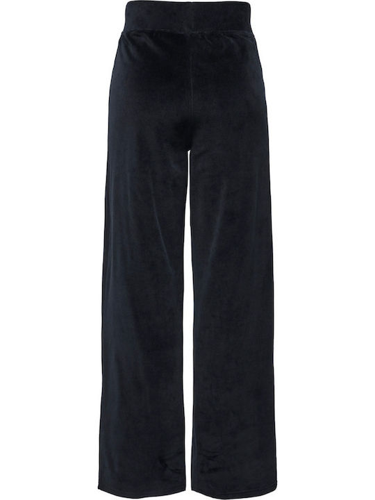 Women's High Rise Cotton Pantaloons with Rubber Band in Regular Fit Black