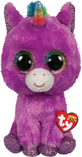 Plus Ty 24cm Boos Rosette Unicorn Violet