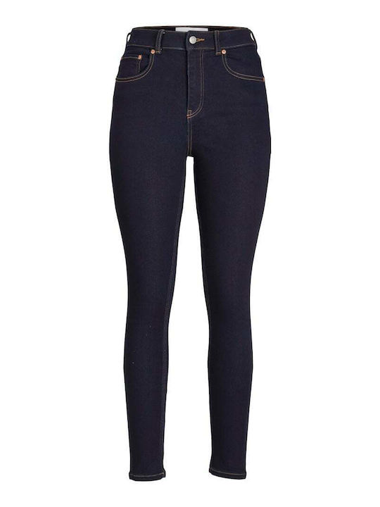 High Waist Women's Jean Trousers in Skinny Fit Dark Blue