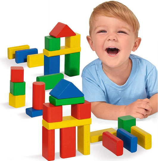 Eichhorn Τουβλάκια Colorful Wooden Blocks για 1+ Έτους 50τμχ