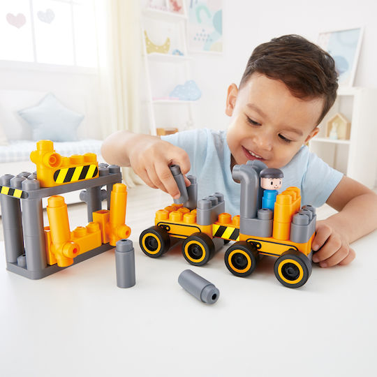 Hape Τουβλάκια PolyM Bulldozer για 2-6 Ετών 43τμχ