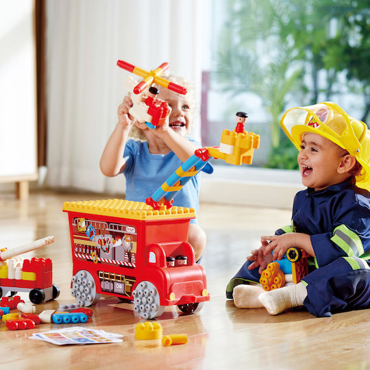 Hape Cuburi De Construit Fire Truck Pentru 1.5+ Ani 106 Bucăți