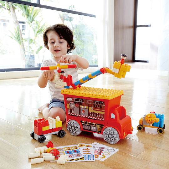 Hape Cuburi De Construit Fire Truck Pentru 1.5+ Ani 106 Bucăți