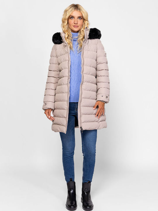 Damen Puffer Jacke für Winter Gray