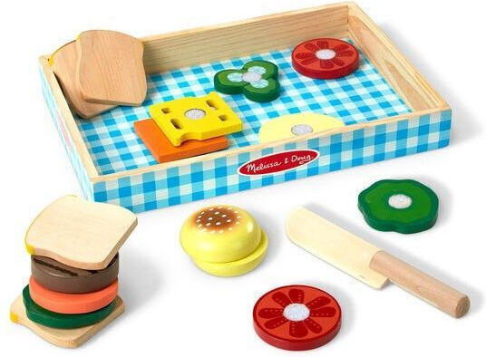 Melissa & Doug Σετ Παρασκευής Σάντουιτς από Ξύλο για 3+ Ετών 17τμχ