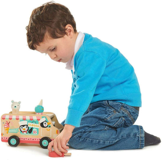 Tender Leaf Toys Wooden Ice Cream Van from Wood for 3+ Years 6pcs