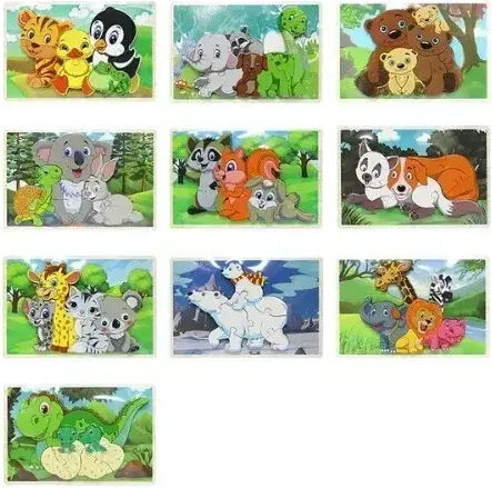 Lemnos Puzzle pentru Copii cu Îmbinări 8buc Spring