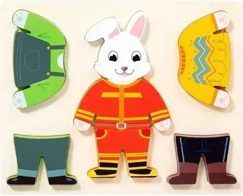Wooden Kids Peg Puzzle Dress Up
