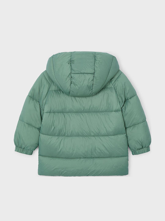 Kids' Quilted Jacket with Hood Green