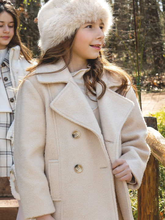 Kids Short Burgundy Coat
