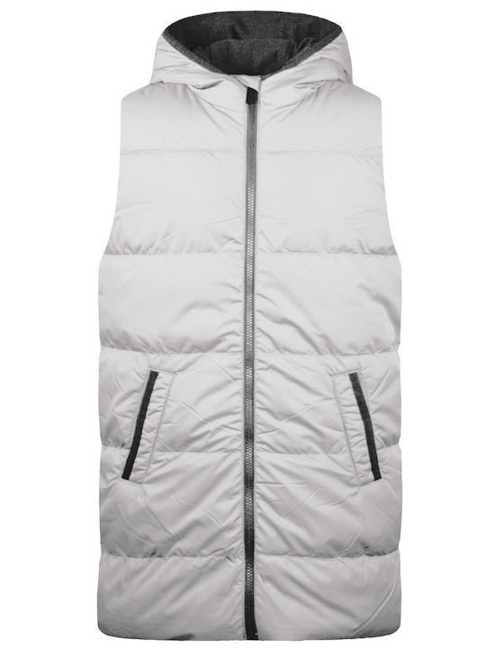 Kids' Casual Jacket Sleeveless Long with Hood Black