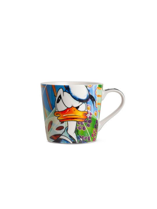 Egan Italy Donald Duck Cană din Porțelan Multicoloră 430ml