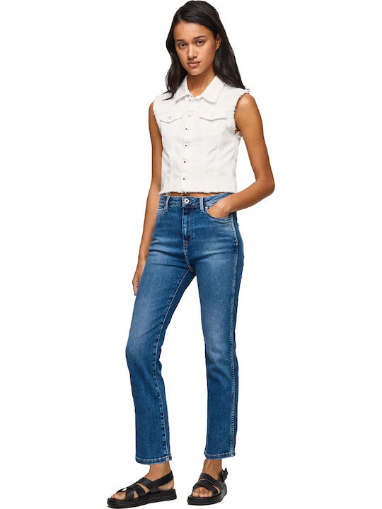 Dion 7/8 Women's Jean Trousers in Straight Line