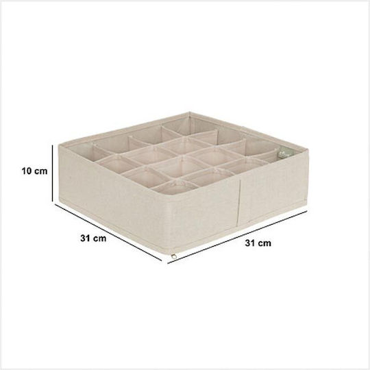 Fabric Storage Case For Clothes in Beige Color 31x31x10cm 1pcs