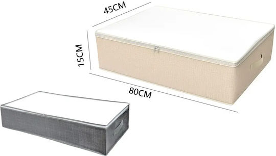 Tpster Fabric Storage Case For Clothes in Gray Color 80x45x15cm 1pcs