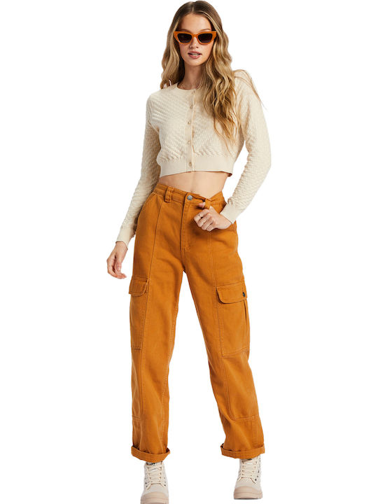 Wall To Wall Women's Fabric Trousers Orange