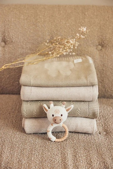 Jollein Pătură Pepinieră Swaddling pături Fleece Coral Nougat/Coral 100x75cm