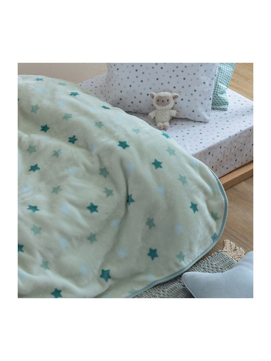 Palamaiki Blanket Cot Velvet Light Blue 110x140cm