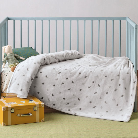Kentia Blanket Nursery Swaddling Blankets Nube Fleece White 80x100cm