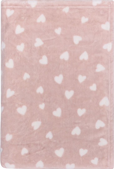Kentia Decke Wickeltücher für Kinderzimmer Amar Vlies Rosa 80x100cm