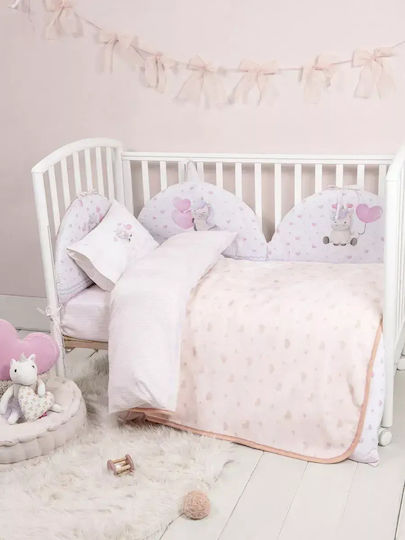 Nima Blanket Cot Velvet Pink 110x140cm
