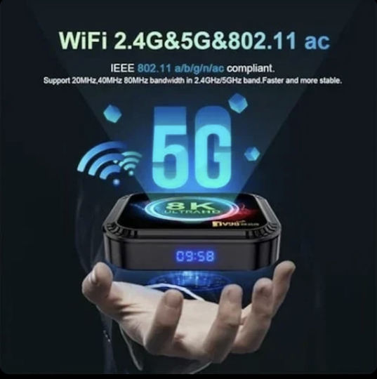 ТВ кутия RK3528 4K UHD с WiFi 2GB RAM и 2GB Памет за съхранение с Операционна система Android