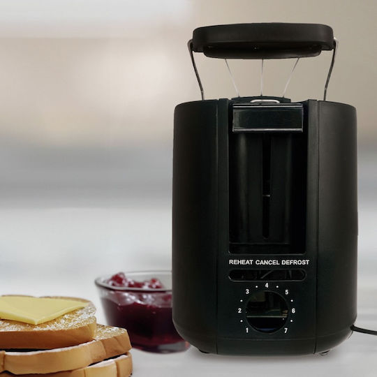 Toaster 2 Schlitze 1200W Schwarz