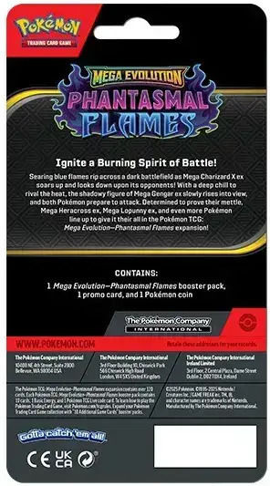 Pokemon TCG Mega Evolution Phantasmenflammen Checklane Blister Phantasmenflammen Einzelkarte (EN)