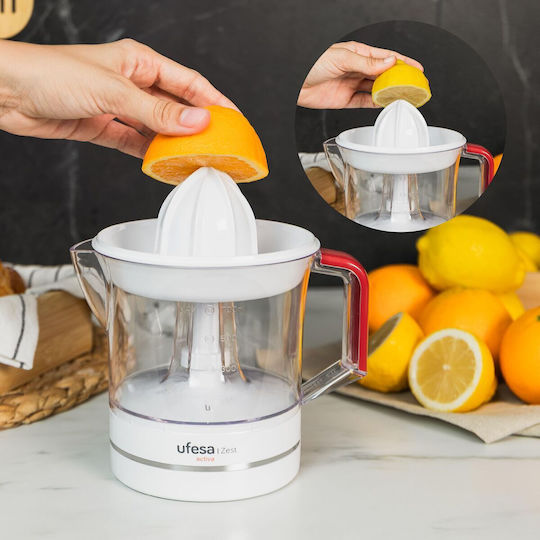 Ufesa Elektrischer Entsafter 25W mit einer Kapazität von 700ml Weiß