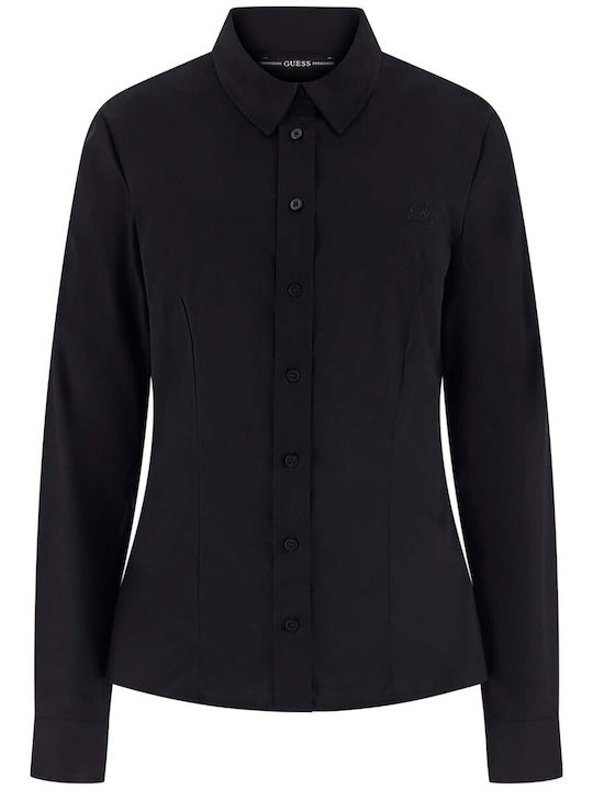 Women's Monochrome Long Sleeve Shirt Black