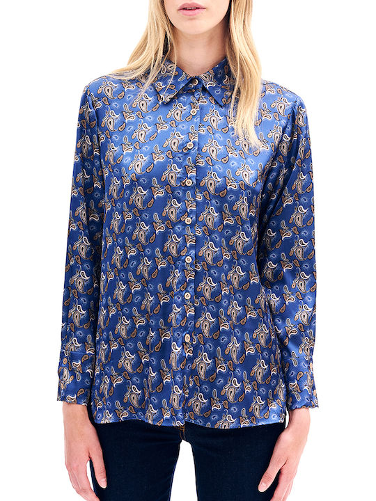 Women's Satin Long Sleeve Shirt