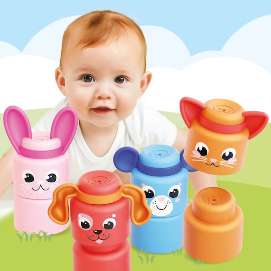 Quercetti Τουβλάκια Momy Soft Happy Animals για 10+ Μηνών 12τμχ
