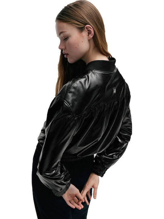 Asiri1 Κοντό Γυναικείο Bomber Jacket Μαύρο